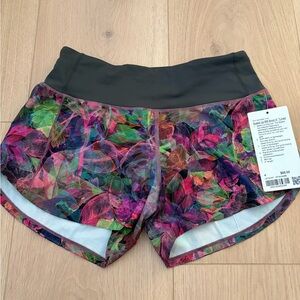 lululemon athletica Vibrant Leaf Print Athletic Shorts